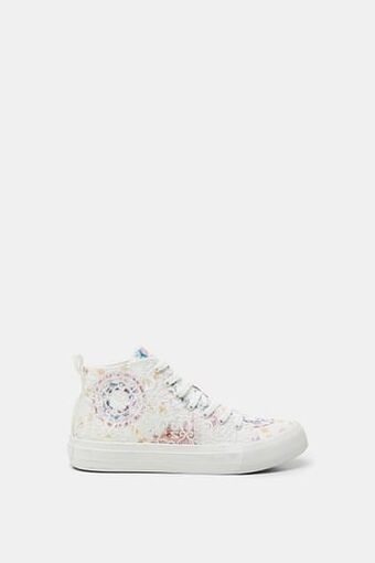Desigual Halfhoge sneakers met kant en tie-dye - MATERIAL FINISHES - 41 aanbieding