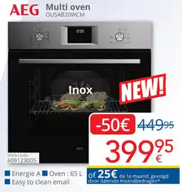 Eldi AEG Multi oven OU5AB20WCM aanbieding