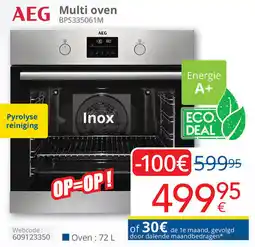 Eldi AEG Multi oven BPS335061M aanbieding