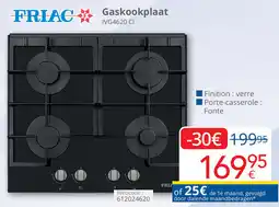 Eldi Friac Gaskookplaat IVG4620 CI aanbieding