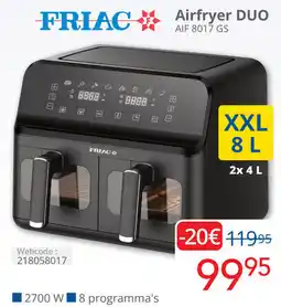 Eldi Friac Airfryer DUO AIF 8017 GS aanbieding