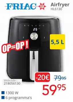 Eldi Friac Airfryer HL6130 aanbieding