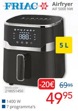 Eldi Friac Airfryer AIF 5000 NW aanbieding