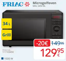 Eldi Friac Microgolfoven MIG 3450 BL aanbieding