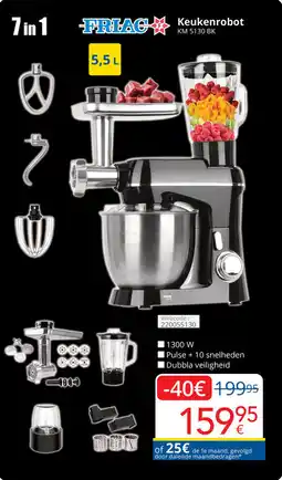Eldi Friac Keukenrobot KM 5130 BK aanbieding