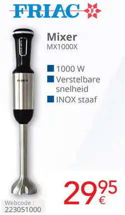 Eldi Friac Mixer MX1000X aanbieding