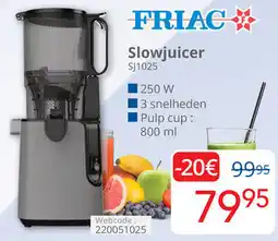 Eldi Friac Slowjuicer SJ1025 aanbieding