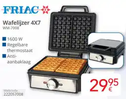 Eldi Friac Wafelijzer 4X7 WM-7008 aanbieding