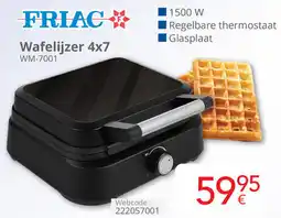 Eldi Friac Wafelijzer 4x7 WM-7001 aanbieding