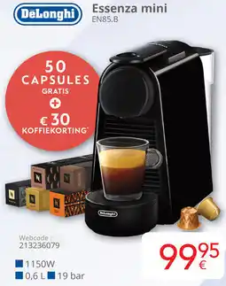 Eldi DeLonghi Essenza mini EN85.B aanbieding