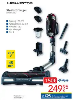 Eldi Rowenta Steelstofzuiger RH9877WO aanbieding