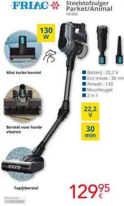 Eldi Friac Steelstofzuiger Parket/Animal HC800 aanbieding