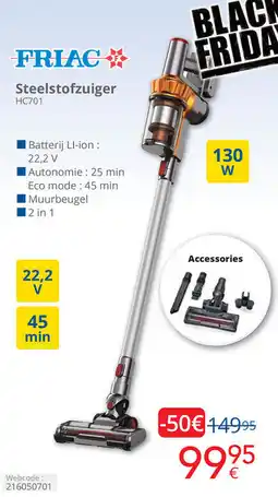 Eldi Friac Steelstofzuiger HC701 aanbieding