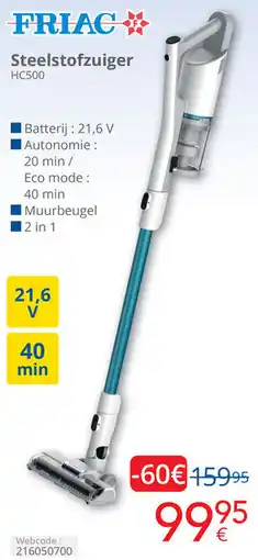 Eldi Friac Steelstofzuiger HC500 aanbieding