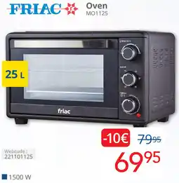Eldi Friac Oven MO1125 aanbieding