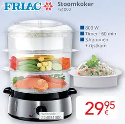 Eldi Friac Stoomkoker FS1000 aanbieding