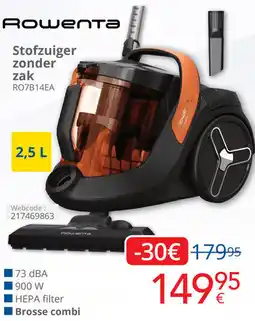 Eldi Rowenta Stofzuiger zonder zak RO7B14EA aanbieding