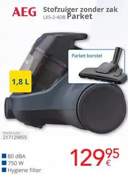 Eldi AEG Stofzuiger zonder zak LX5-2-4DB Parket aanbieding