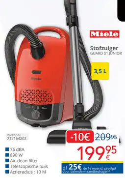 Eldi Miele Stofzuiger GUARD S1 JUNIOR aanbieding