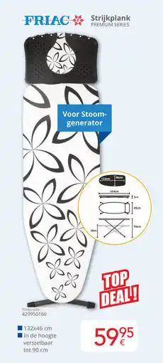 Eldi Friac Strijkplank PREMIUM SERIES aanbieding
