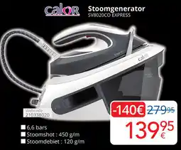 Eldi Calor Stoomgenerator SV8020CO EXPRESS aanbieding