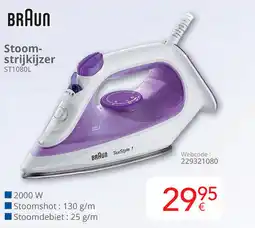 Eldi Braun Stoomstrijkijzer ST1080L aanbieding