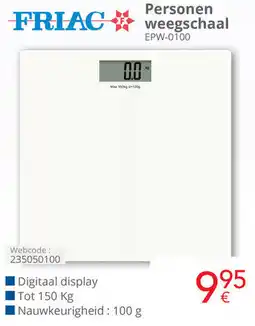 Eldi Friac Personen weegschaal EPW-0100 aanbieding