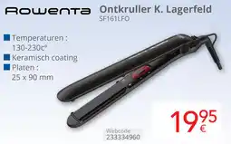 Eldi Rowenta Ontkruller K. Lagerfeld SF161LFO aanbieding