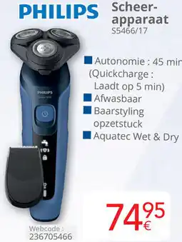 Eldi Philips Scheerapparaat S5466/17 aanbieding