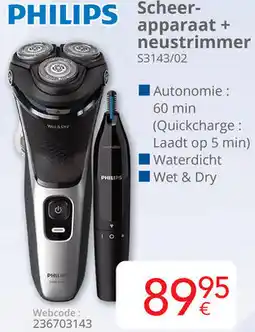 Eldi Philips Scheerapparaat + neustrimmer aanbieding