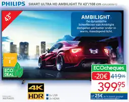 Eldi PHILIPS SMART ULTRA HD AMBILIGHT TV 43PUS8009/12 aanbieding