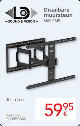 Eldi Ld sound & vision Draaibare muursteun S600FMB aanbieding