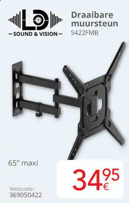 Eldi LD sound & vision Draaibare muursteun S422FMB aanbieding