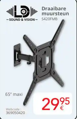 Eldi LD Sound & vision Draaibare muursteun S420FMB aanbieding