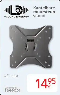 Eldi LD Sound & vision Kantelbare muursteun ST200TB aanbieding