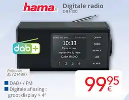 Eldi Hama Digitale radio DR1000 aanbieding