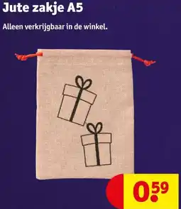 Kruidvat Jute zakje A5 aanbieding