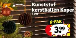 Kruidvat Kunststof kerstballen Koper aanbieding