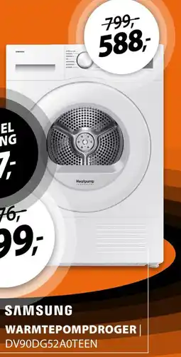 Expert Samsung warmtepompdroger DV90DG52AOTEEN aanbieding