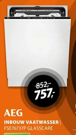 Expert Aeg inbouw vaatwasser FSE76737P GLASSCARE aanbieding