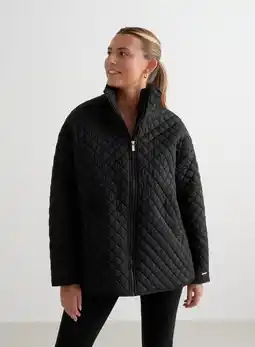 Decathlon Dames Jas Waterafstotend Oversized Gewatteerd Zwart aanbieding