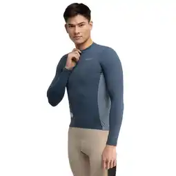 Decathlon Heren Fietsen gravel wielershirt lange mouwen GM3 Karakórum Blauw aanbieding