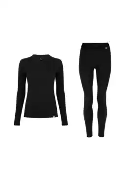 Decathlon Dames Merino Thermo Ondergoed Set Thermoshirt en Legging Warme Winterlaag aanbieding