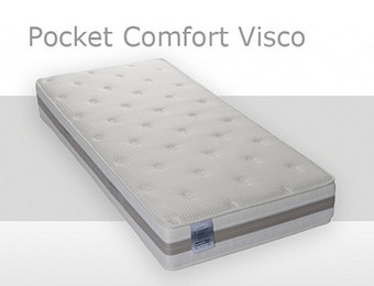 De Matrassen Gigant Matras Pocket comfort visco Jaritex-130x200 cm-Moyen aanbieding