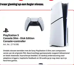 MediaMarkt Playstation 5 console slim disk edition console+controller aanbieding