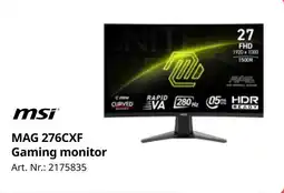 MediaMarkt msi MAG 276CXF Gaming monitor aanbieding