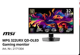 MediaMarkt msi MPG 322URX QD-OLED Gaming monitor aanbieding