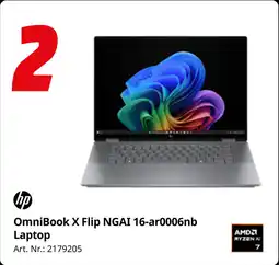 MediaMarkt hp OmniBook X Flip NGAI 16-ar0006nb Laptop aanbieding