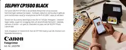 MediaMarkt Canon Fotoprinter Selphy CP1500 Black aanbieding