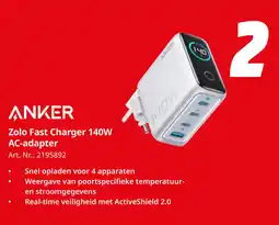 MediaMarkt Anker Zolo Fast Charger 140W AC-adapter aanbieding
